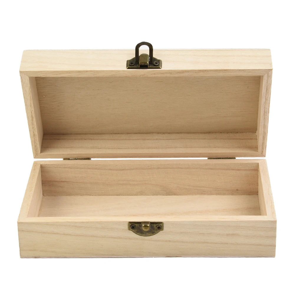 20*10*6 Cm Rectangular Durable Wooden Storage Box Retro Jewelry Box Gift Box Desktop Organizer Clamshell Container