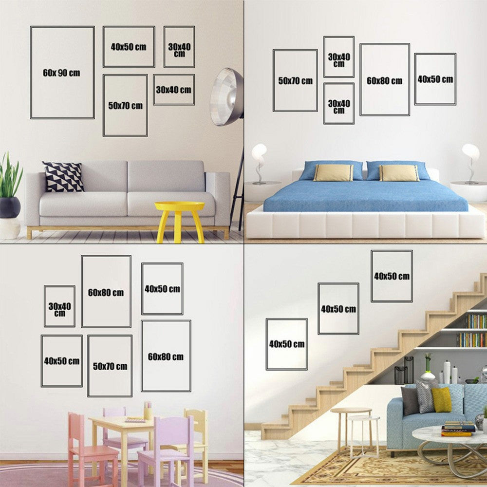 Boho Wall Art Yellow Sun Rising on the Horizon Geometric Nature Illustrations Line Art Wall Mid Century Modern Posters and Print