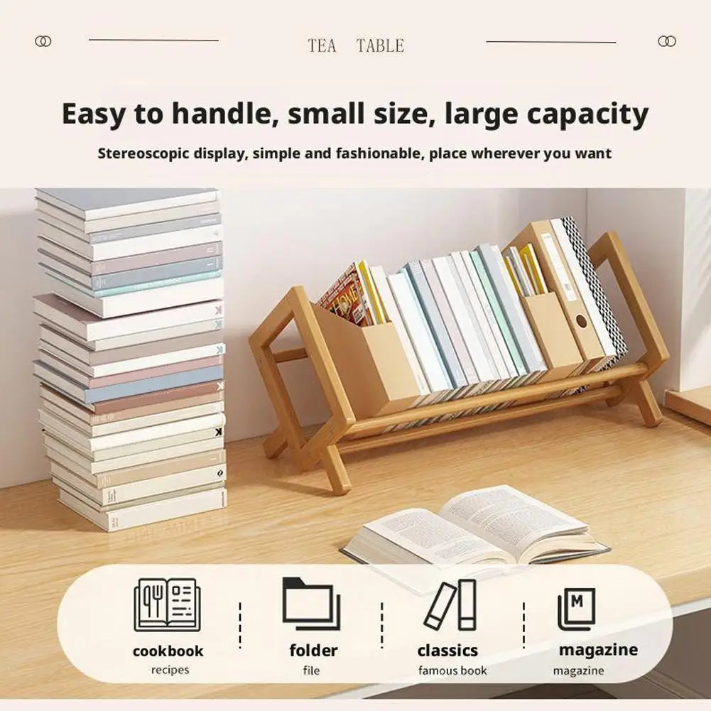 Desktop Bookshelf Magazine Rack Desktop Office Book Storage Rack Student Economy Bookshelf Children's Storage Rack 33/40CM