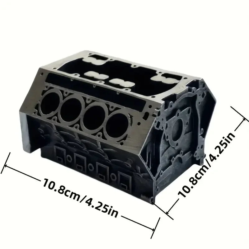 Creative Engine Block Desk Organizer Business Card Pen Holder Perfect Gift for Car Enthusiasts Resin Construction