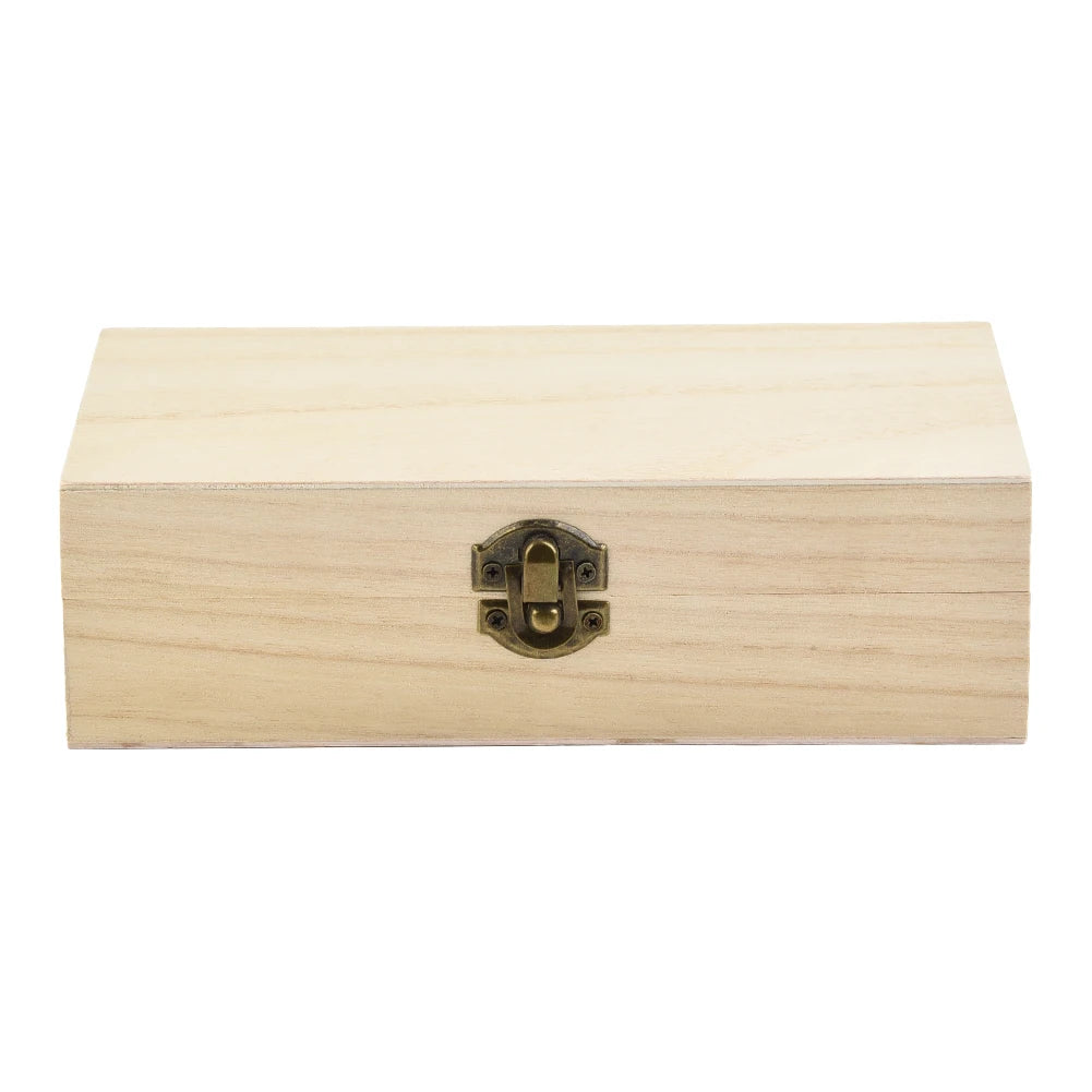 20*10*6 Cm Rectangular Durable Wooden Storage Box Retro Jewelry Box Gift Box Desktop Organizer Clamshell Container