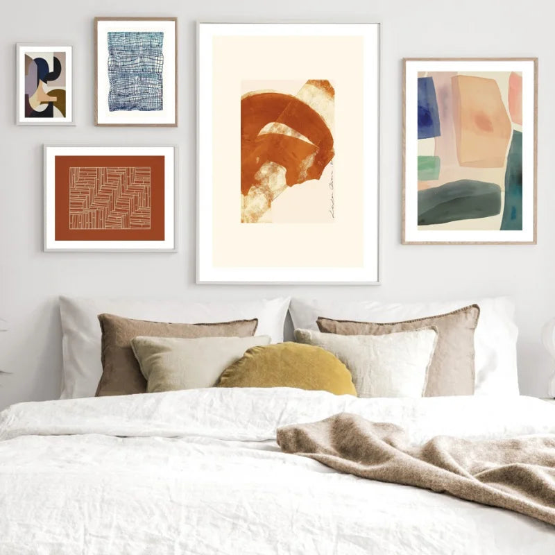 Pajama Girl Famous Painting Poster Line Mural Abstract Geometric Art Printed Canvas Figure Nordic Decorated Living Room Painting