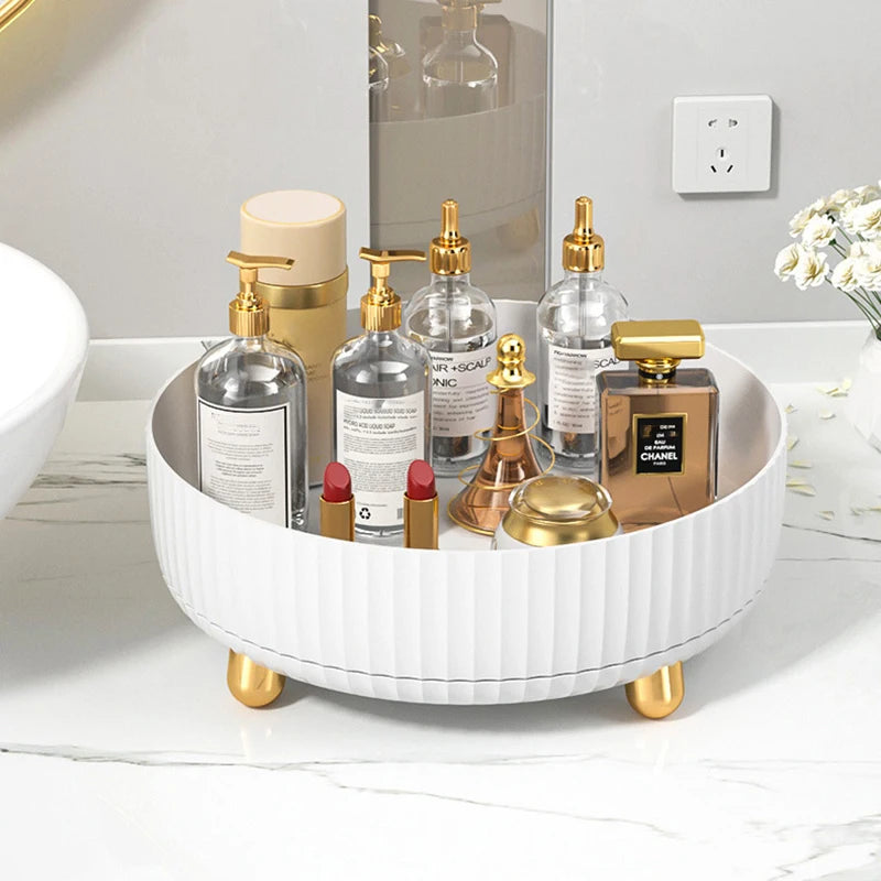 Makeup Perfume Organizer Tray 360° Rotating Lazy Susan, Spinning Organizer and Skincare & Cosmetics Storage with Large Capacity