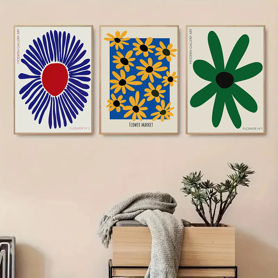 Abstract Mio Flowers Wall Art Posters Gallery Prints Canvas Decorative Painting Wall Decoration Mural Pictures Living Room Decor