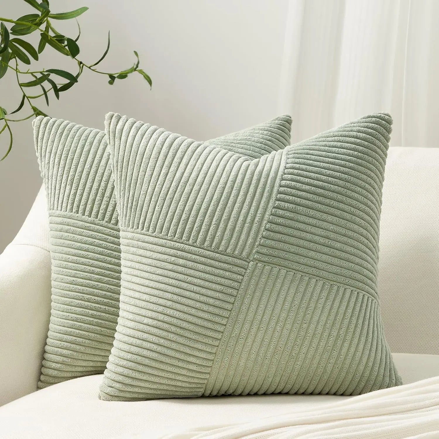 2025 New Spring Decorative Throw Pillow Covers Corduroy Boho Windmill Textured Cushion Cover 45x45CM Pillowcases Home Decor