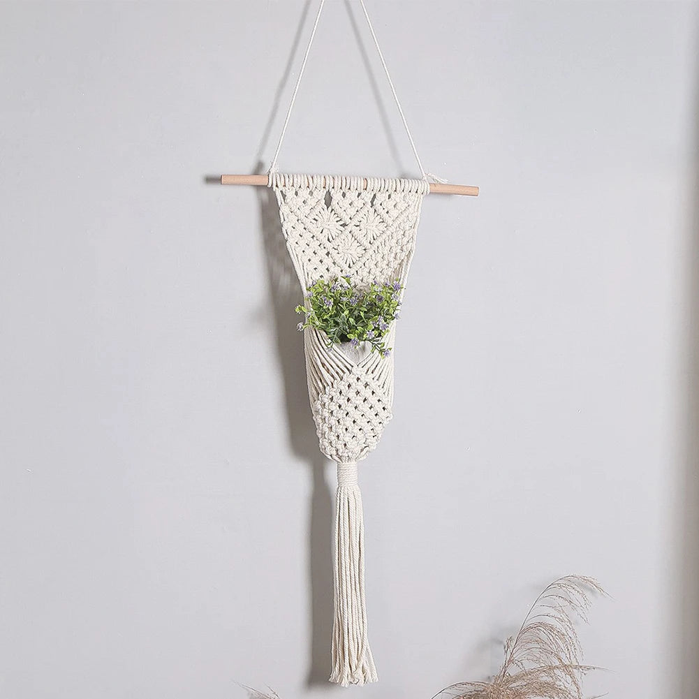 Macrame Woven Tapestry Bohemian Wall Hanging Tassel Fringe Tapestry Handmade Hanging Tassels Blanket for Bedroom Baby Nursery