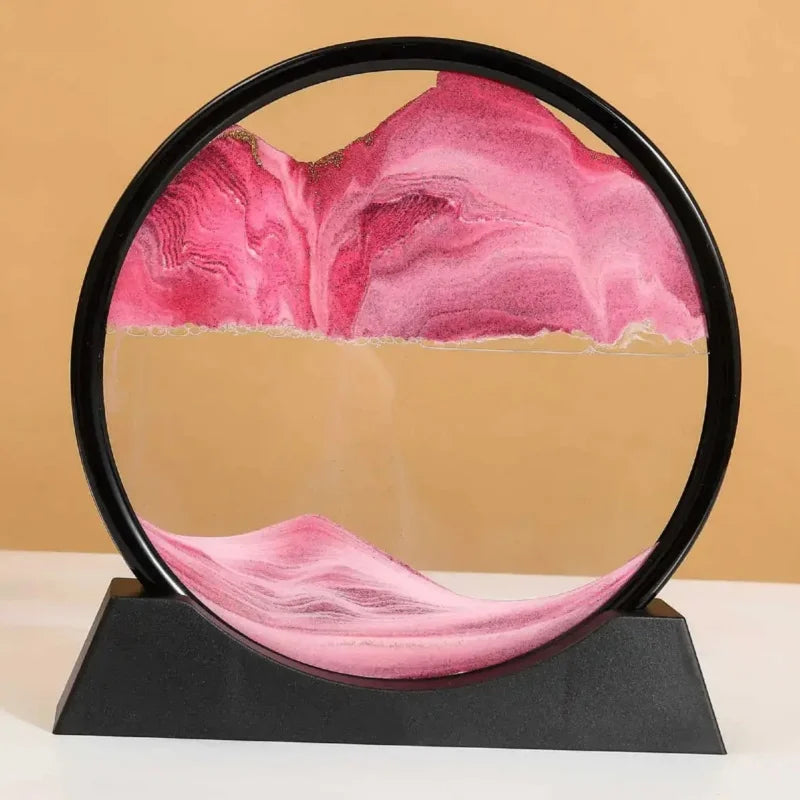 12 Inch 3D Deep Sea Sandscape Creative Hourglass Sand Clock Moving Sand Art Picture Round Glass Quicksand Painting Home Decor