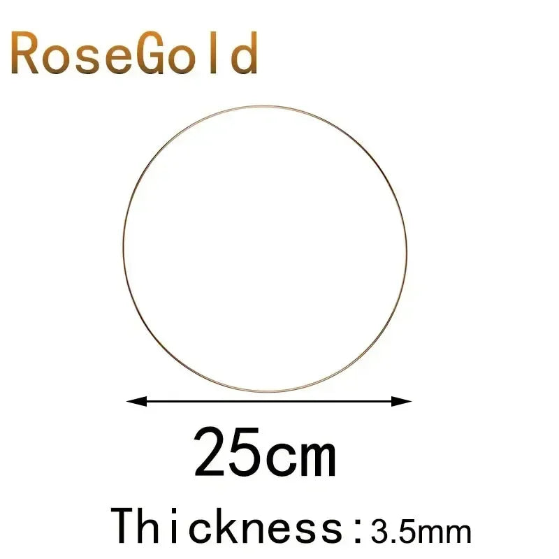 1/10pcs Metal Floral Hoop Gold For Crafts Party Decoration Metal Dream Catcher Ring for Macrame 10cm 15cm 20cm 25cm 30cm