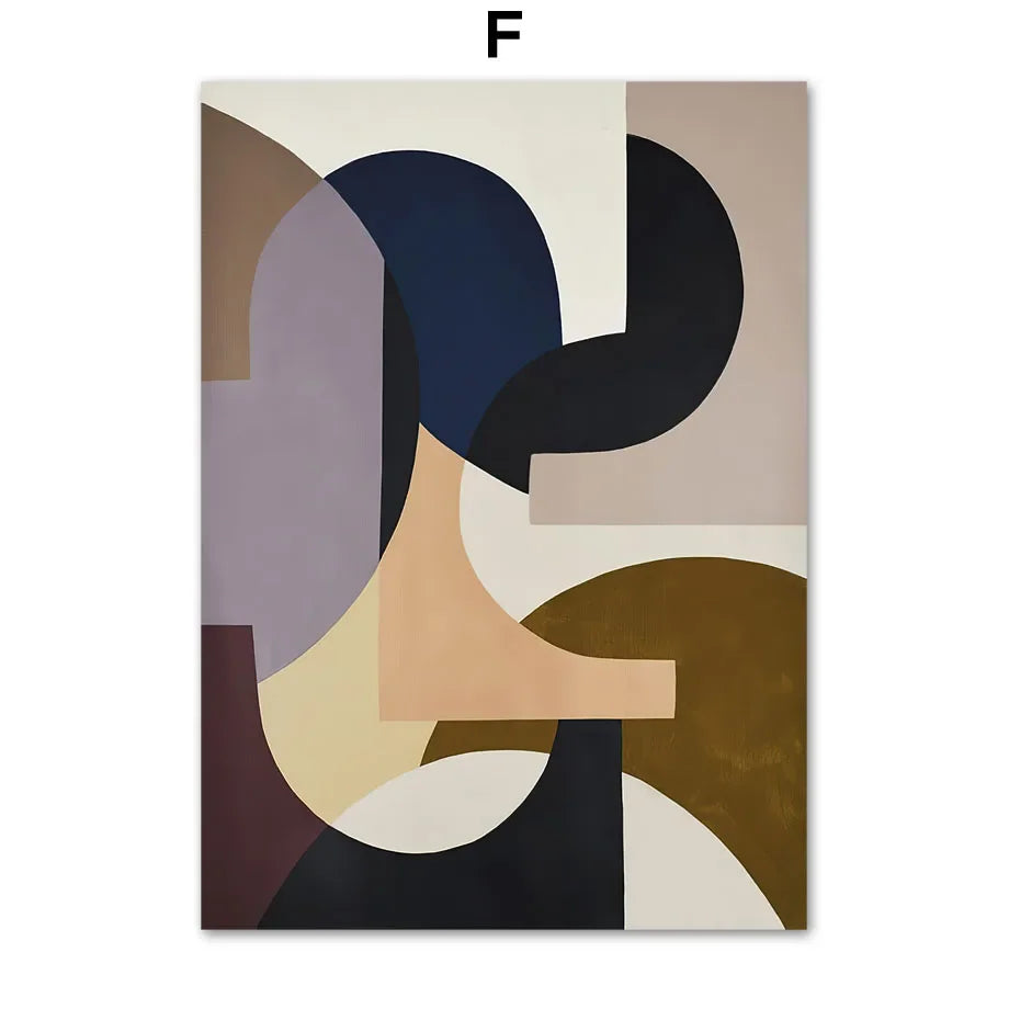 Scandinavian Abstract Wall Art Geometric Lines Pajama Girl HD Canvas Poster Prints Home Bedroom Living Room Decoration