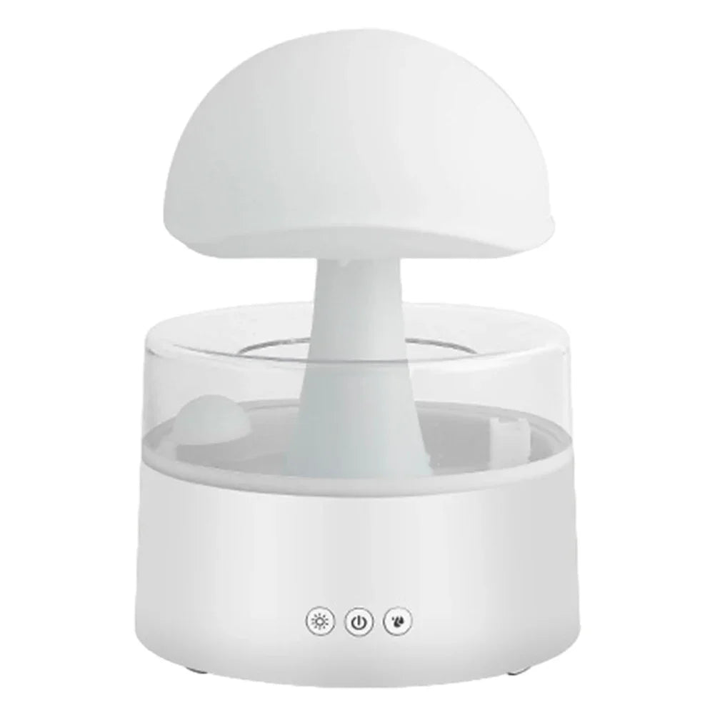 Mushroom Cloud Rain Humidifier Relaxing Raindrop Aromatherapy Machine Ultrasonic Atomization Humidification Colorful Night Light