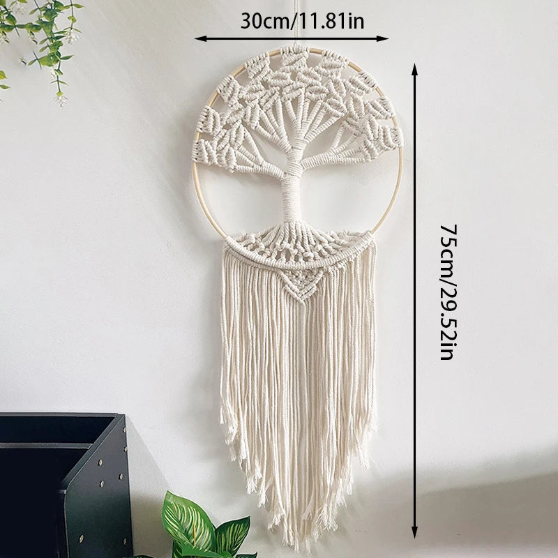 Tree of Life Macrame Wall Hanging Large Handmade Boho Wall Decor for Bedroom Nursery Apartment Dorm Home Decoration Gift Girl