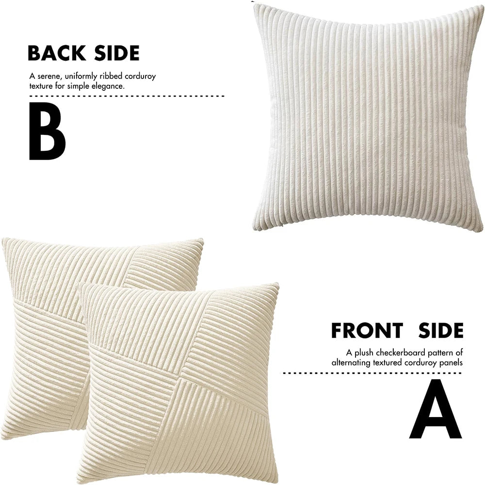 2025 New Spring Decorative Throw Pillow Covers Corduroy Boho Windmill Textured Cushion Cover 45x45CM Pillowcases Home Decor