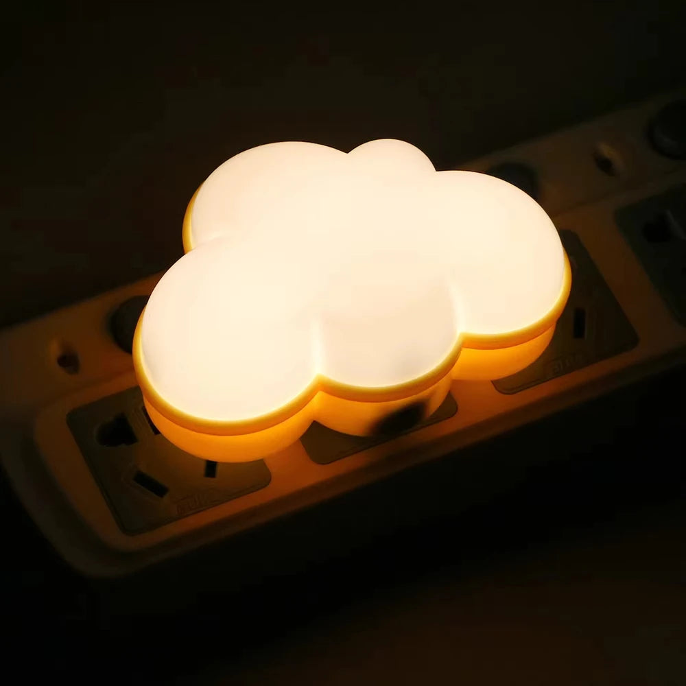 Night Light Sensor Control Comfort Floodlight Cloud Shape EU US Plug Novelty Kids Night Light For Baby Room Gift Illuminator