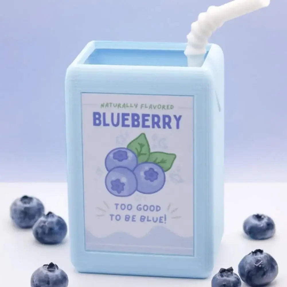 Cool Vase Milk Vase Cute Planter With Juice Box Design Good Decorative Effect For Pen Container Storage Box Floral Pot Decor