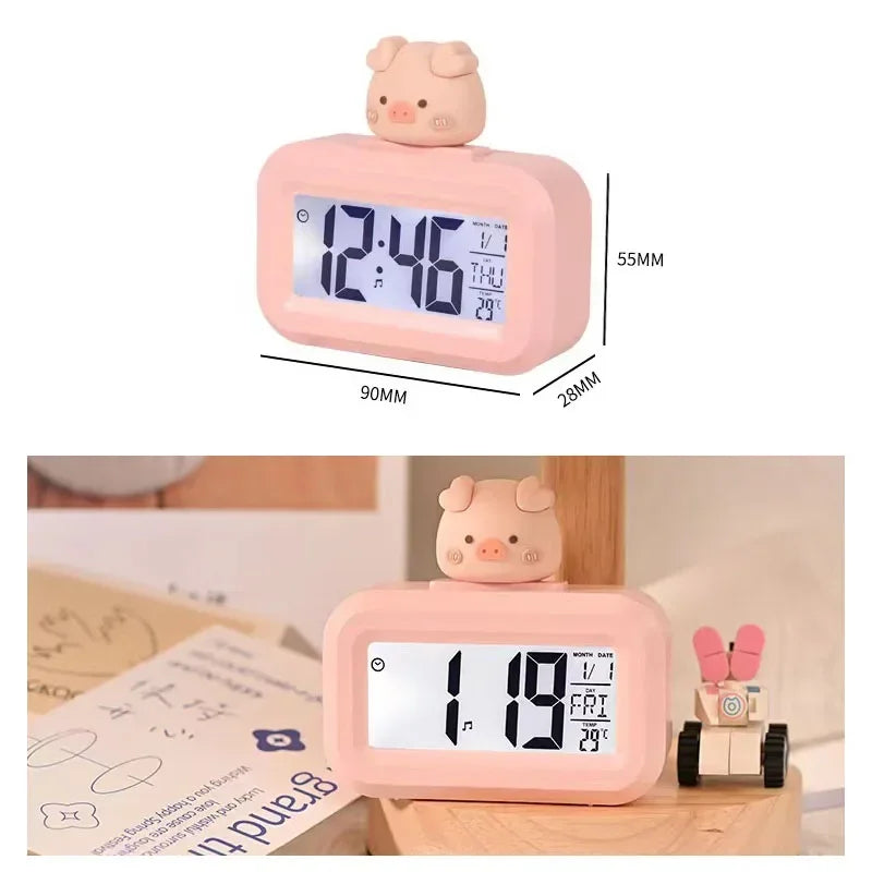 New Cartoon Music Stopwatch for Studying Time Management Date Countdown Timer Digital Table Clocks Reminder Desktop Alarm Clock