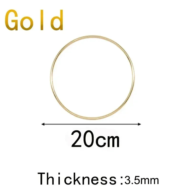 1/10pcs Metal Floral Hoop Gold For Crafts Party Decoration Metal Dream Catcher Ring for Macrame 10cm 15cm 20cm 25cm 30cm
