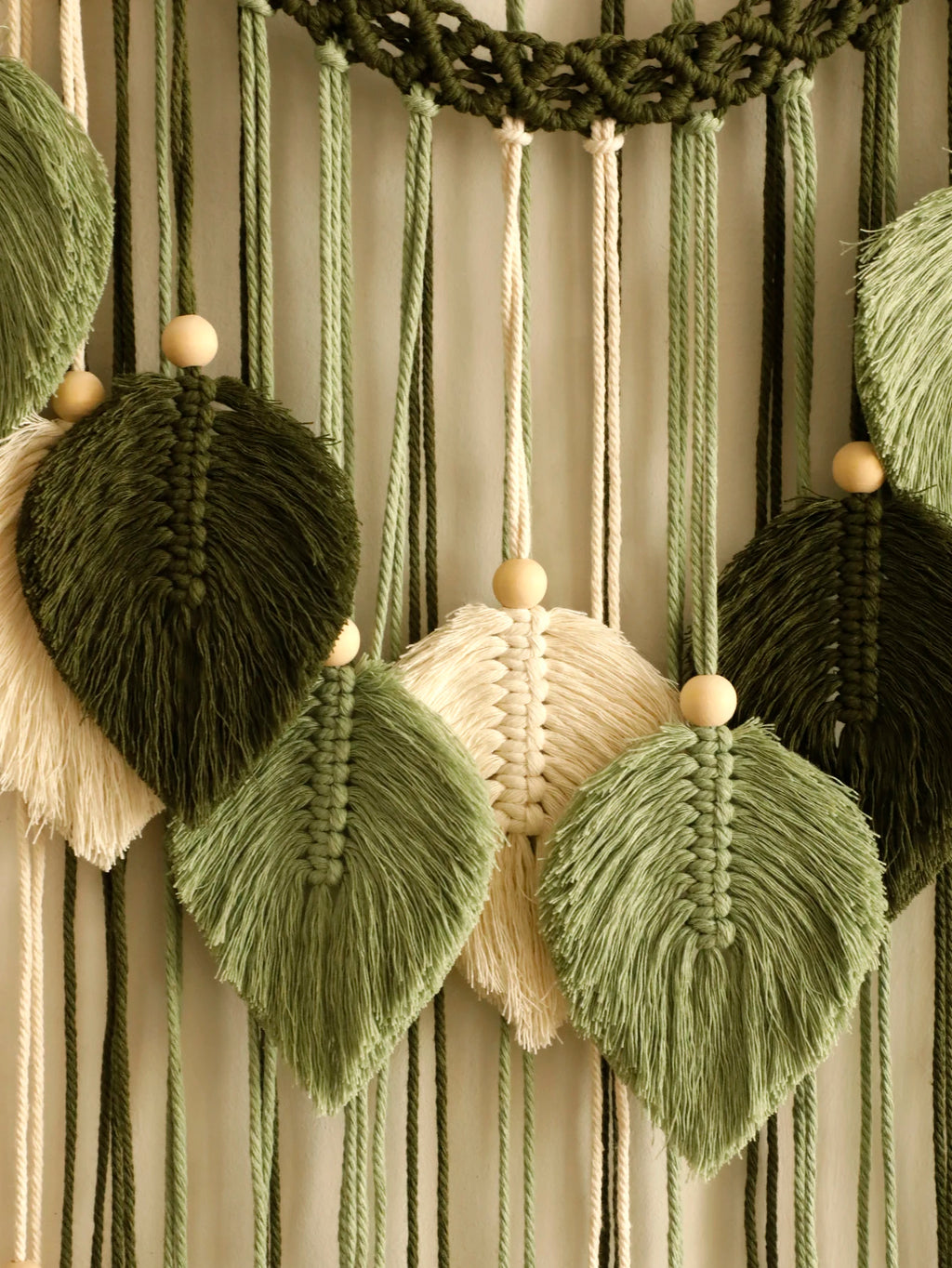 Leaf Macrame Tapestry Brown Green Wall Tapestry Boho Home Decoration Macrame Wall Hanging Home Living Room Decors Aesthetic Gift