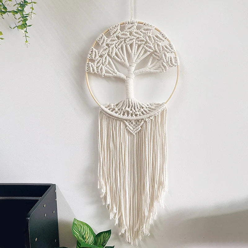 Tree of Life Macrame Wall Hanging Large Handmade Boho Wall Decor for Bedroom Nursery Apartment Dorm Home Decoration Gift Girl