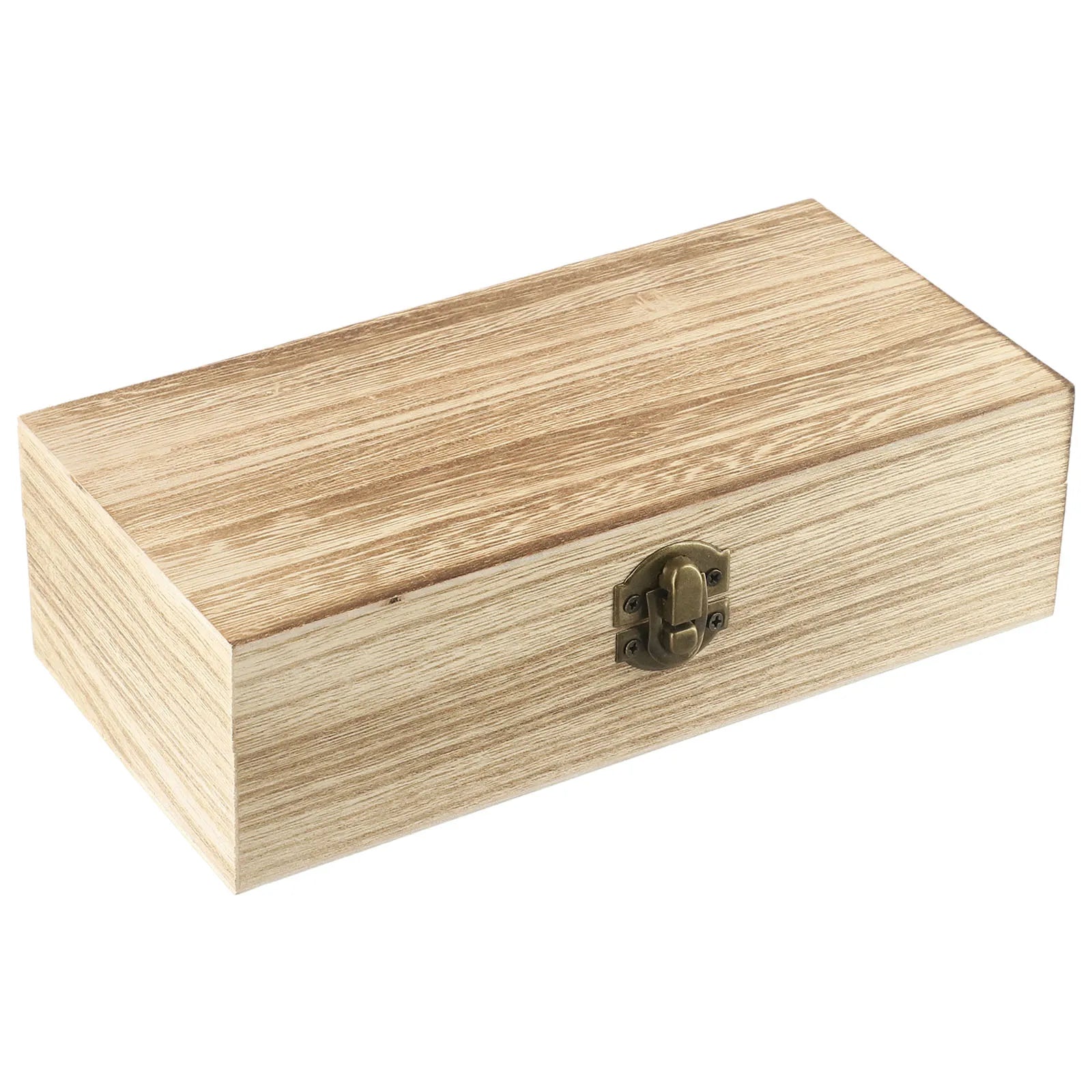 20*10*6 Cm Rectangular Durable Wooden Storage Box Retro Jewelry Box Gift Box Desktop Organizer Clamshell Container