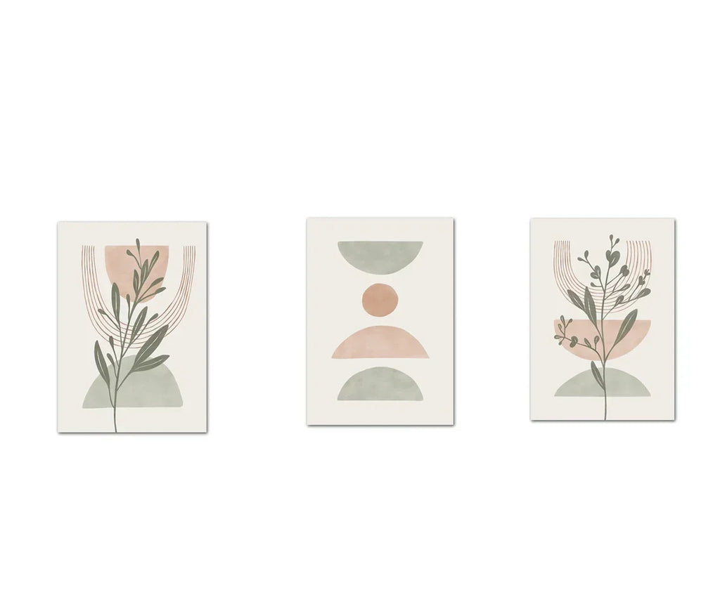 Scandinavian Simple Abstract Wall Art Bohemian Line Leaf Geometry HD Canvas Poster Prints Home Bedroom Living Room Decoration