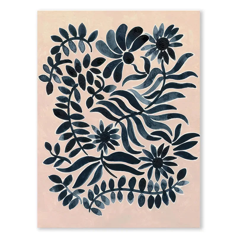 Tulip Violets Vase Woman Coat Flower Posters Light Green Abstract Aesthetics Canvas Painting Print Pictures Living Room Decor
