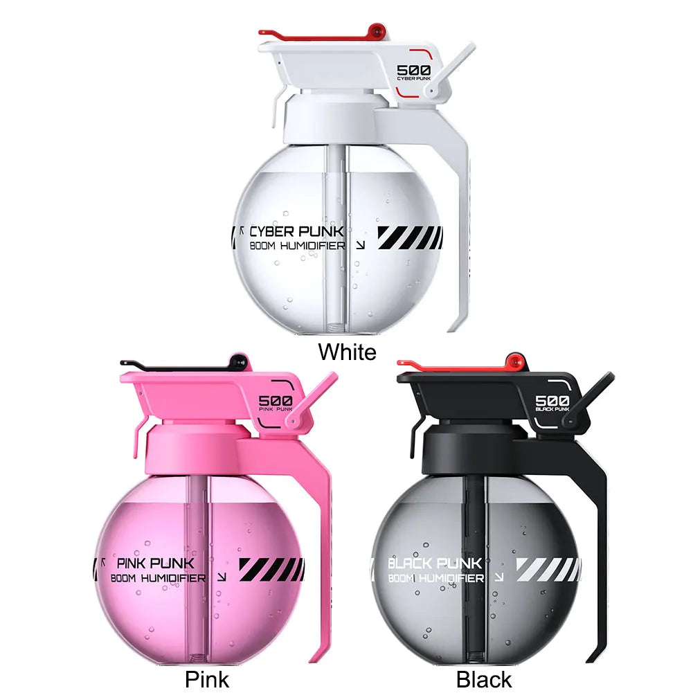 2025 Grenade Air Humidifier Essential Oil Diffuser Cyberpunk Decorative ir Diffuser Humidifier for Bedroom Home Office 500ml