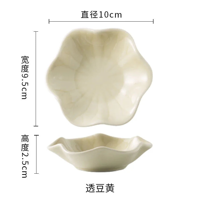 Lotus Ceramic Trays Green Creative Tray for Decoration Jewelry Plate Jewelry Organizer Containers Desktop Decor