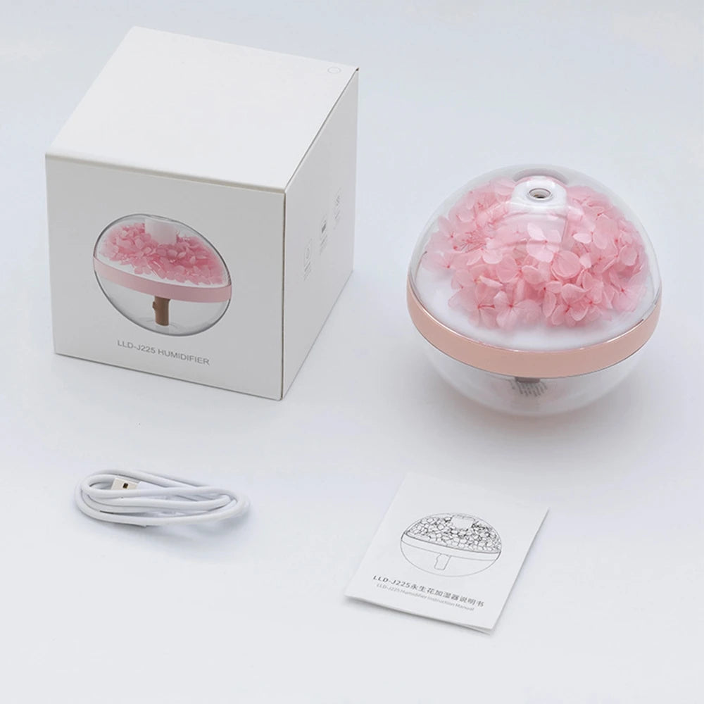 800mAh USB Rechargeable Battery Air Humidifier Eternal Flower Portable Mist Sprayer Aroma Diffuser Home Mini Humidifier Atomizer