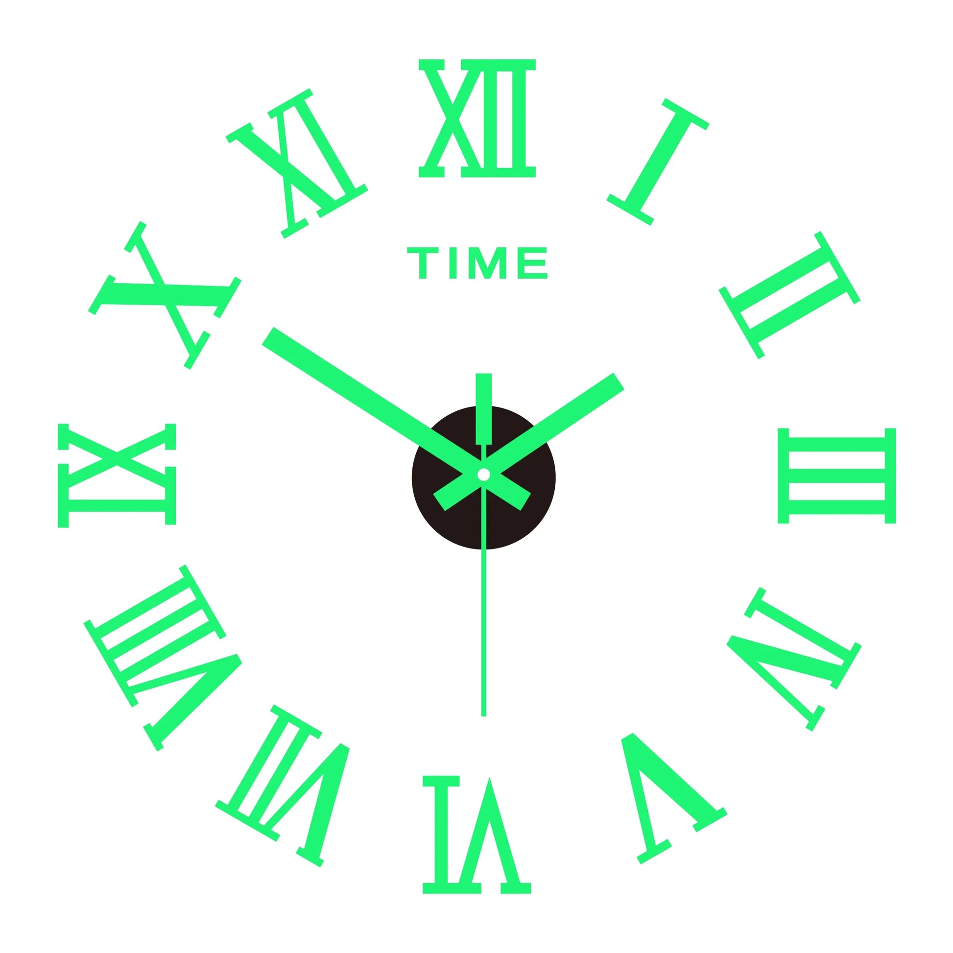 3D Luminous Wall Clock Frameless Acrylic DIY Digital Clock Wall Stickers Mute Clock for Living Room Bedroom Office Wall Decor
