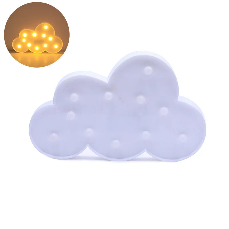Cloud LED 3D Cartoon Night Light Wall Baby Lamp Toys Nordic Lamp Home Decoration Children's INS Photographic Props Xmas Gift