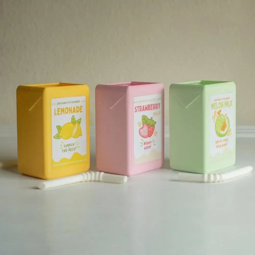 Cool Vase Milk Vase Cute Planter With Juice Box Design Good Decorative Effect For Pen Container Storage Box Floral Pot Decor