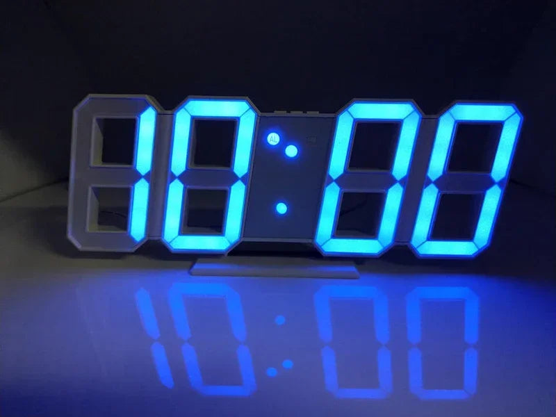 "Modern 3D LED Digital Wall Clock - Stylish Multifunctional Home Decor with USB Power, Perfect for European Interiors"