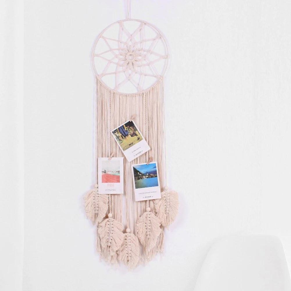 Macrame Woven Tapestry Bohemian Wall Hanging Tassel Fringe Tapestry Handmade Hanging Tassels Blanket for Bedroom Baby Nursery