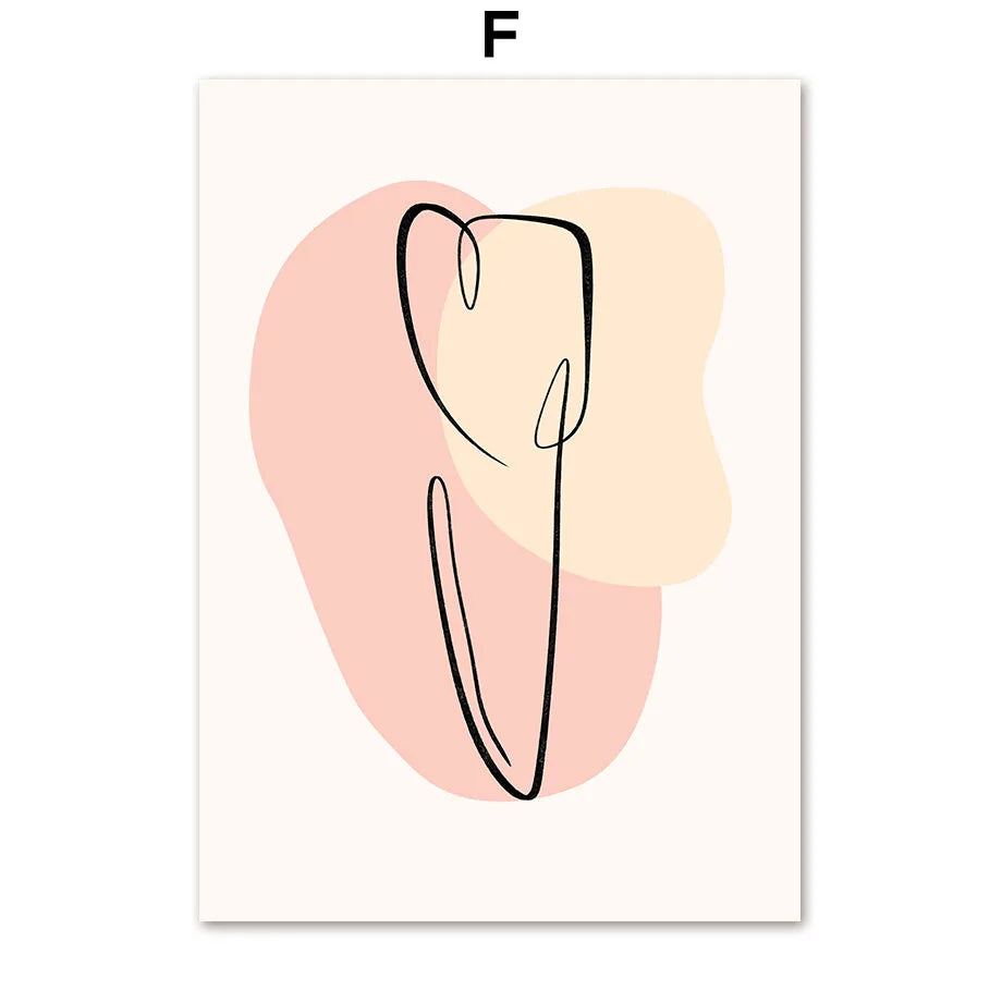 Abstract Line Teeth Oral Health Modern Wall Art Canvas Painting Nordic Posters And Prints Wall Pictures For Dental Clinic Decor