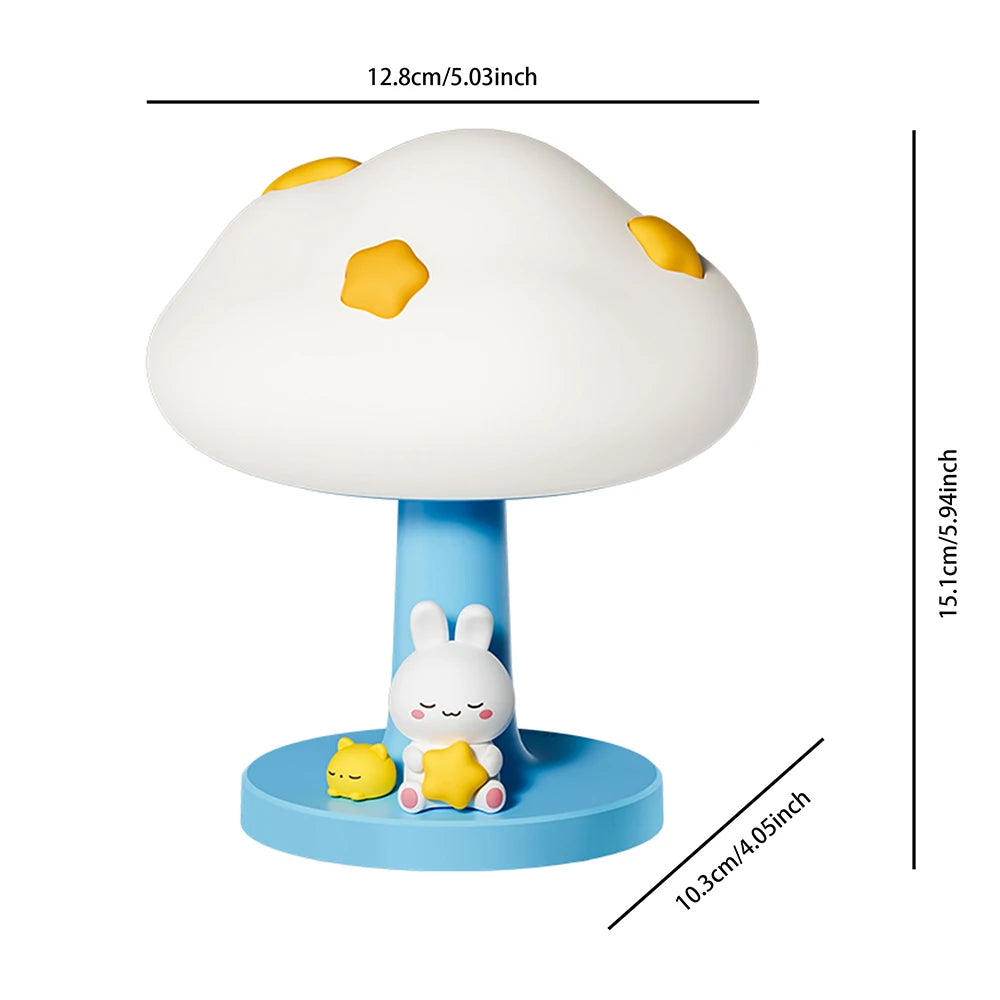 3Style Moon Night Light Cute Rabbit Cat Panda Lamps Room Bedside Decoration USB Rechargeable Kawii Animal Gift Warm Soft Light