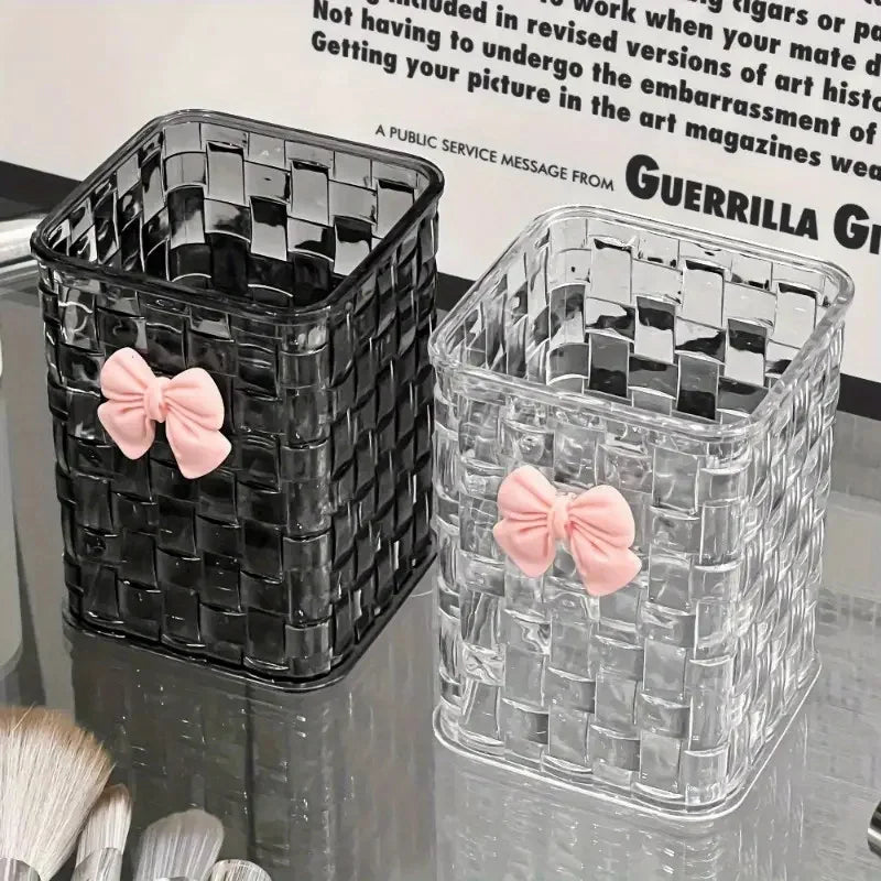 Clear Acrylic Makeup Brushes Storage Box Desk Cosmetic Organizer Lipstick Storage Nail Polish Display Stand Rack Jewelry Case