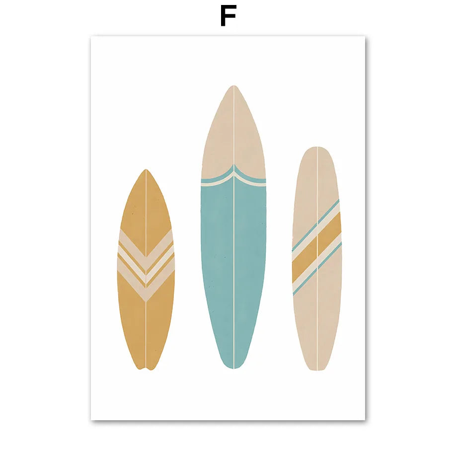 Abstract minimalist Sea Beach Surfboard Mountain Posters And Prints Wall Art Canvas Painting Wall Pictures For Living Room Decor