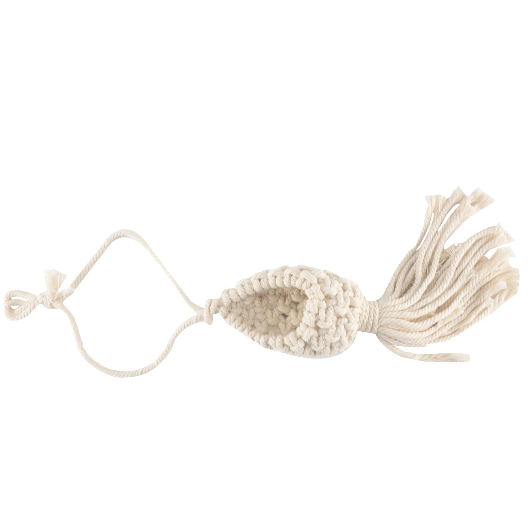 PZHI-Boho Macrame Air Plant Hanger Tillandsia Hanging Basket Rope Holder Flower Home Decor