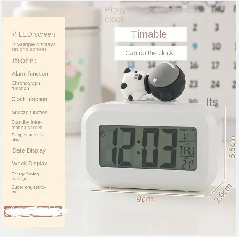 New Cartoon Music Stopwatch for Studying Time Management Date Countdown Timer Digital Table Clocks Reminder Desktop Alarm Clock