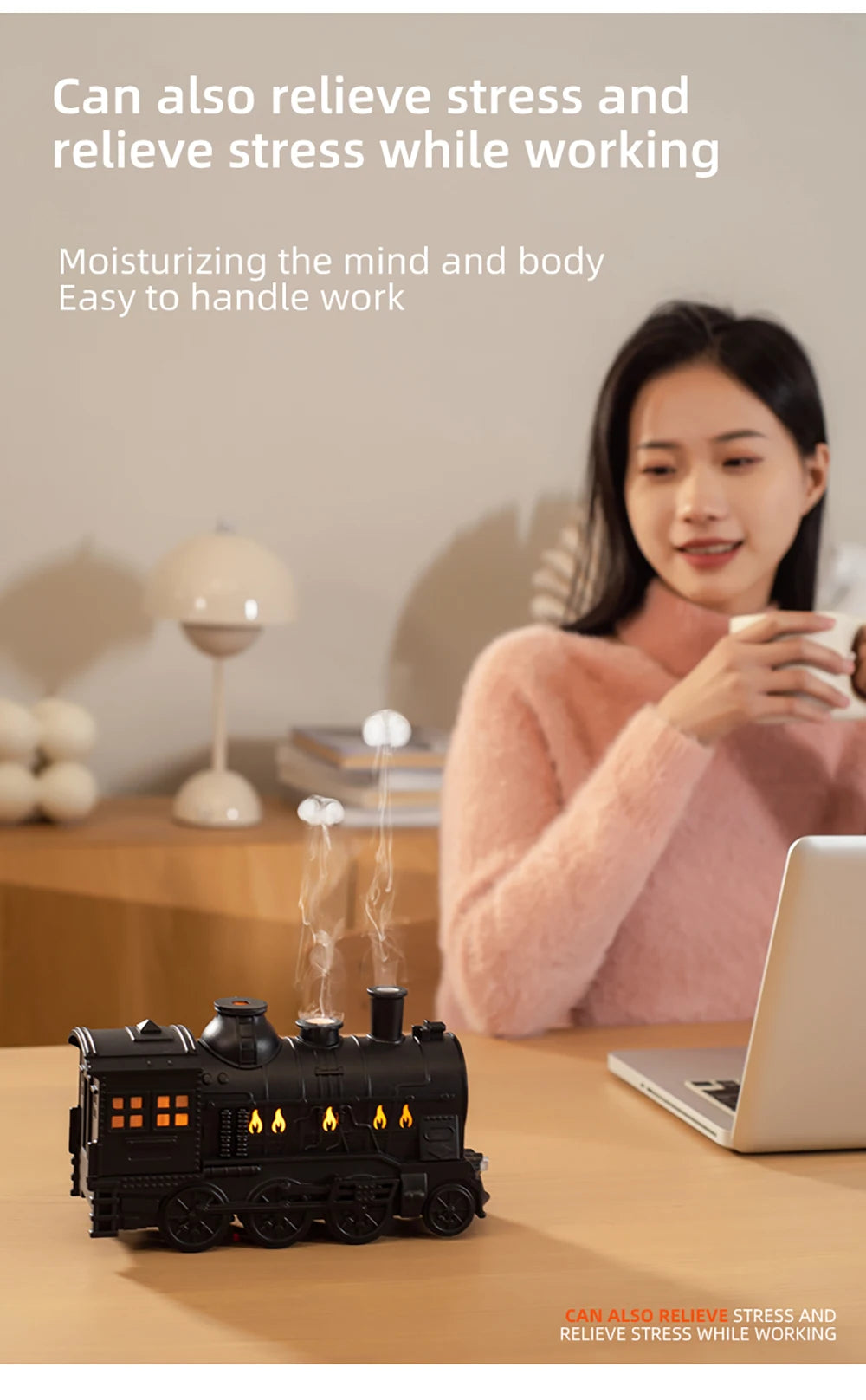 Train Air Humidifier Ultrasonic Aromatherapy Diffusers Mist Maker Fragrance Essential Oil Aroma Difusor Remote control