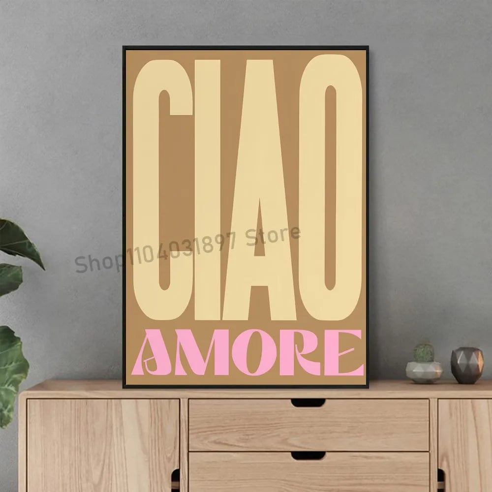 1pc Inspired Music Amore Mio Music Lyrics Gig Indie Rock Poster Self-adhesive Art Waterproof Paper Sticker House Room Wall Decor