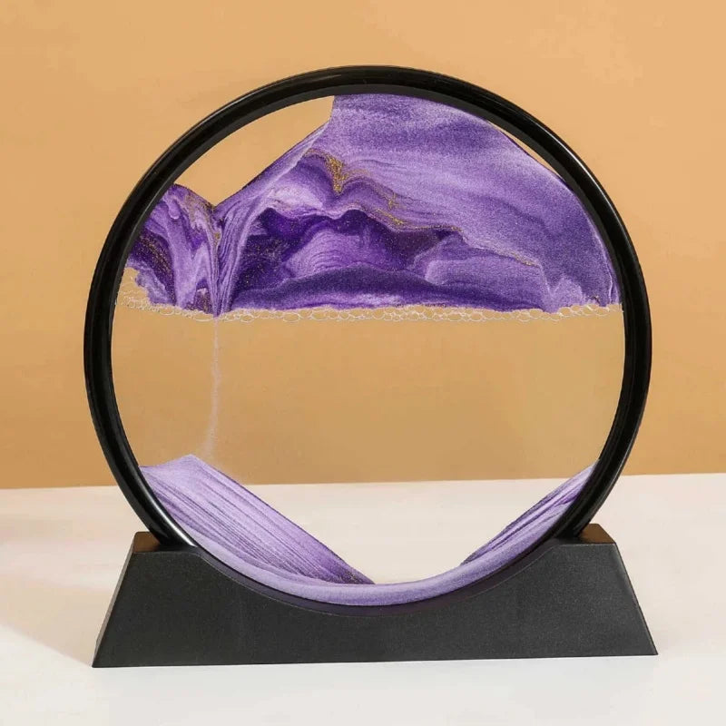 12 Inch 3D Deep Sea Sandscape Creative Hourglass Sand Clock Moving Sand Art Picture Round Glass Quicksand Painting Home Decor