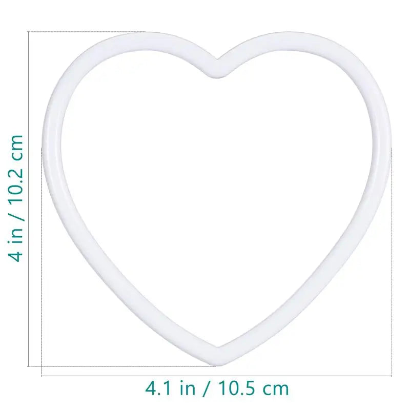 20/10 Pcs Heart Shaped Dream Catcher Rings Acrylic Crafts Floral Wall Hanging Wreath Macrame Handmade Accessories