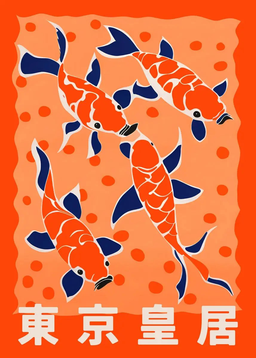 Japan Aesthetic Abstract Koi Fish Tokyo Jazz Octopus Posters and Prints Canvas Printing Wall Art Picture for Living Room Decor
