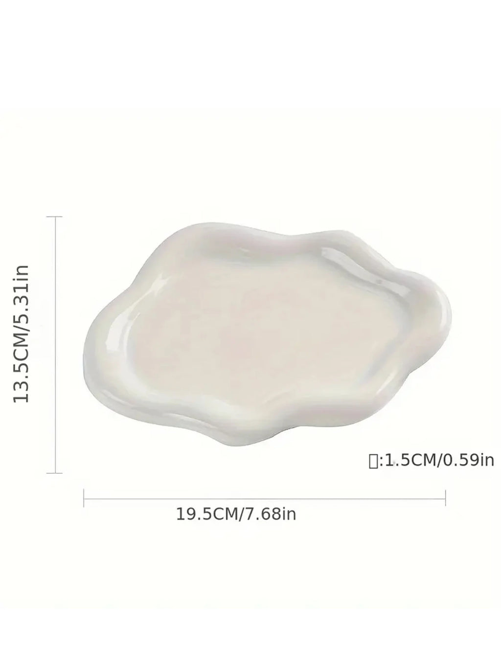 Miniso Simple Stylish Cloud Ceramic Jewelry Storage Tray Jewelry Earrings Display Desktop Ornaments Gifts for Friends