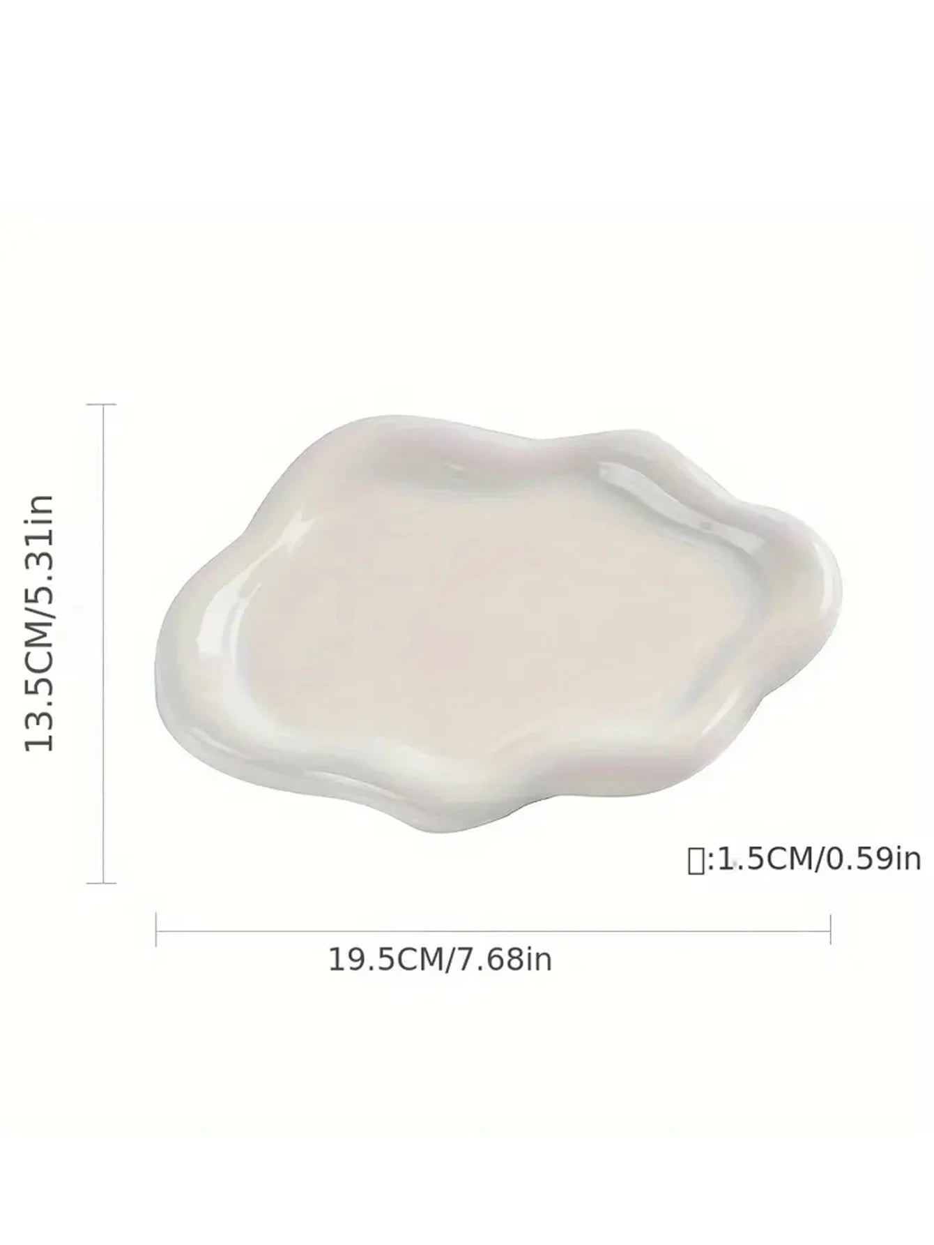 Miniso Simple Stylish Cloud Ceramic Jewelry Storage Tray Jewelry Earrings Display Desktop Ornaments Gifts for Friends