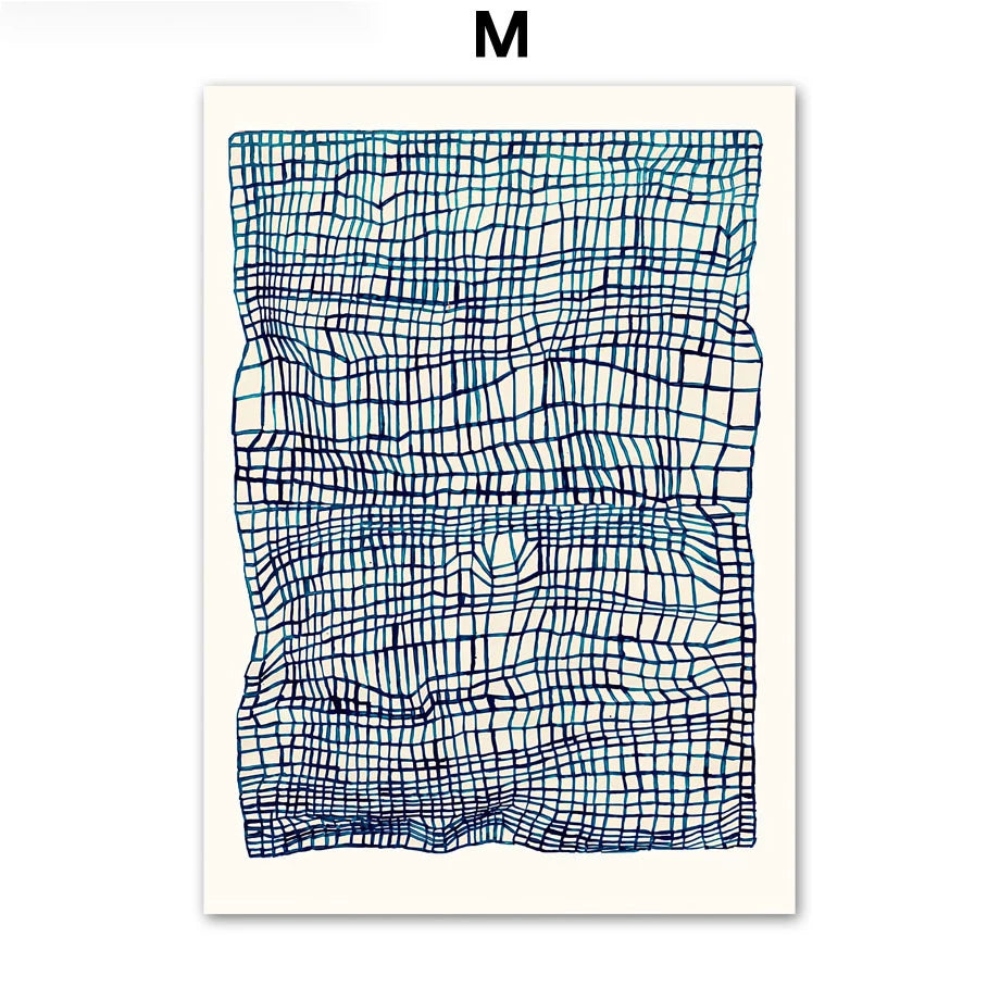 Pajama Girl Famous Painting Poster Line Mural Abstract Geometric Art Printed Canvas Figure Nordic Decorated Living Room Painting