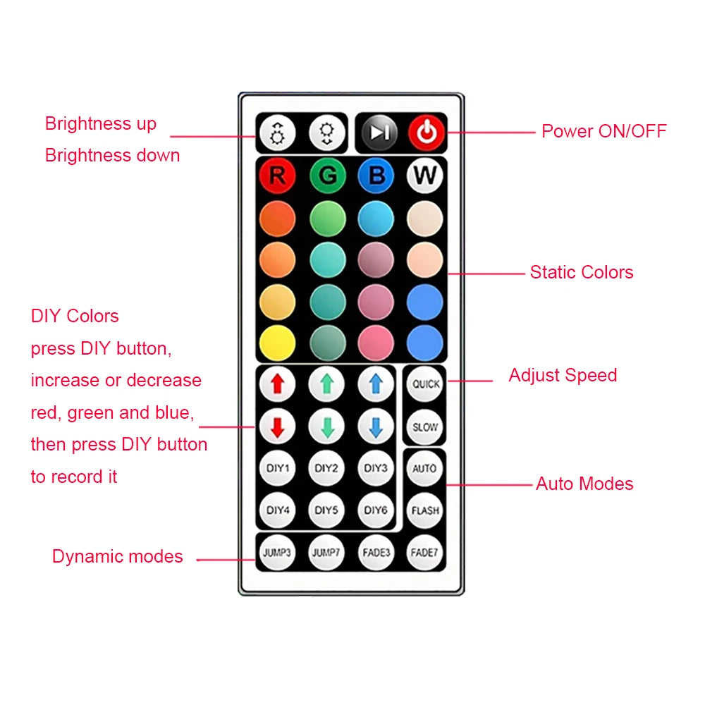 Led Lights for Room RGB Led Strip Color Changing RGB Tape Lights for Home Party Decoration TV Backlight Ribbon