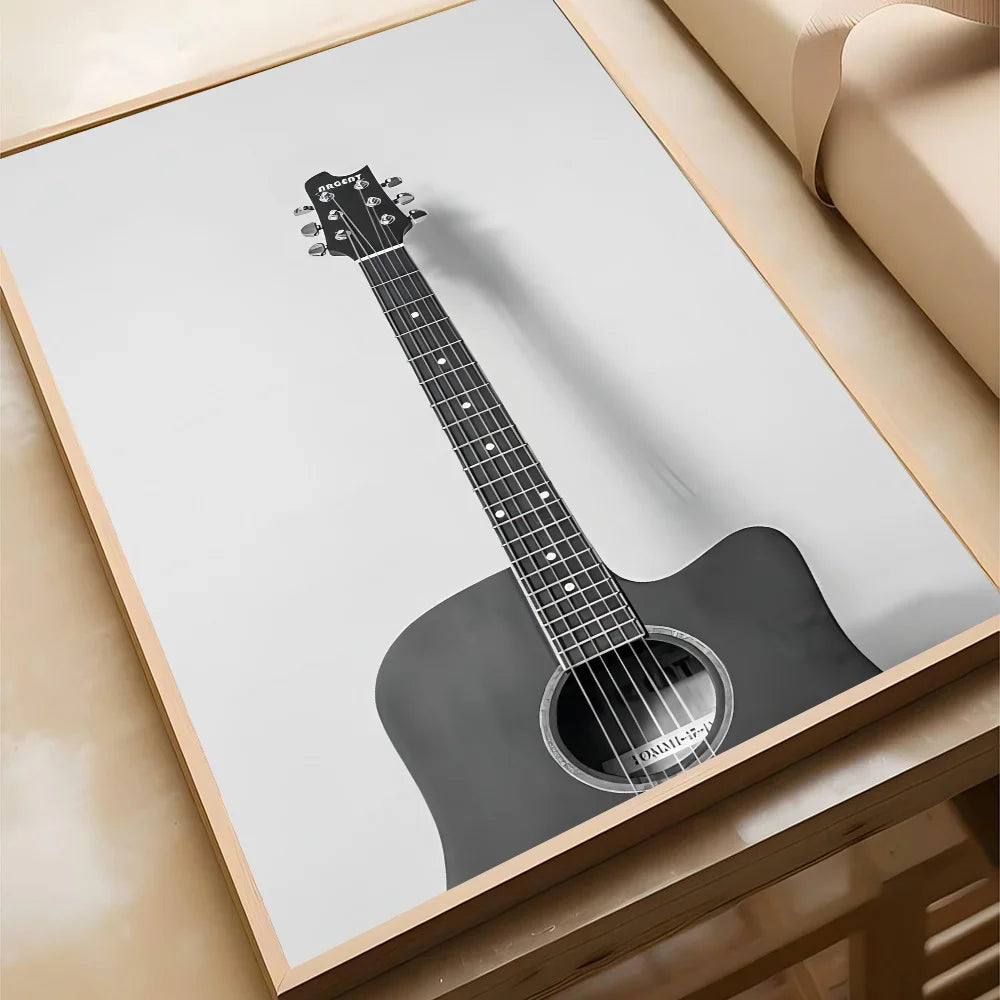 Nordic Vintage Vinyl Records Poster Self-adhesive Art Waterproof Paper Sticker Coffee House Bar Room Wall Decor