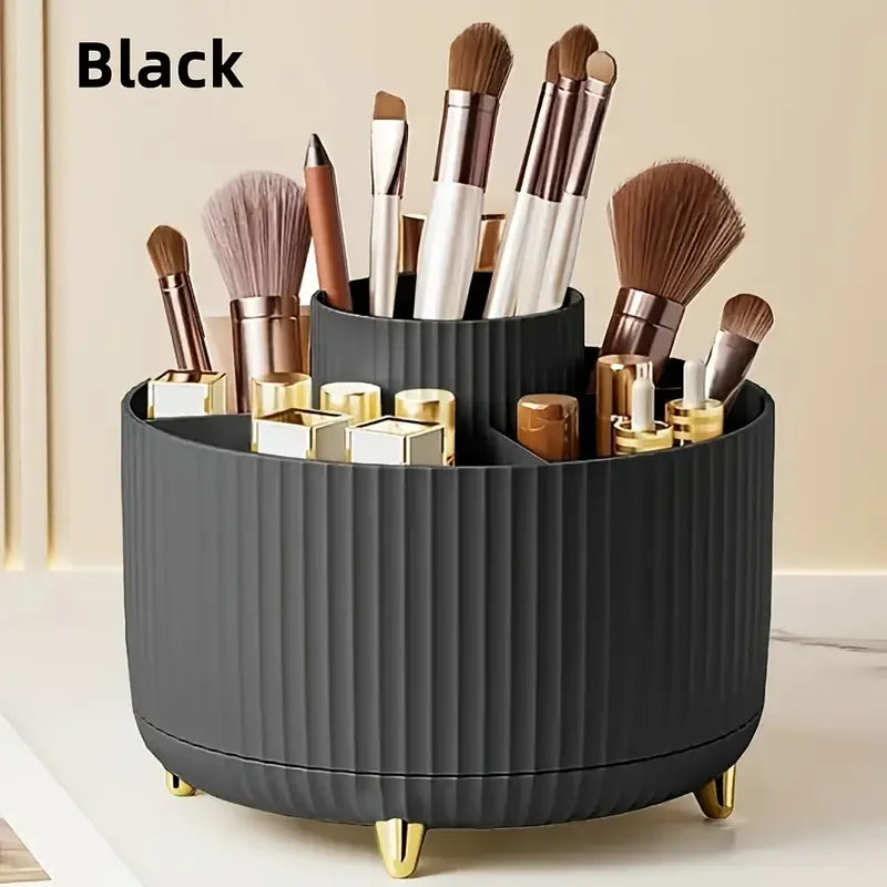 360 Rotating Makeup Holder Desktop Cosmetic Storage Box Organizer Large Capacity For Portable Lipstick Makeup Brush Pen Holder